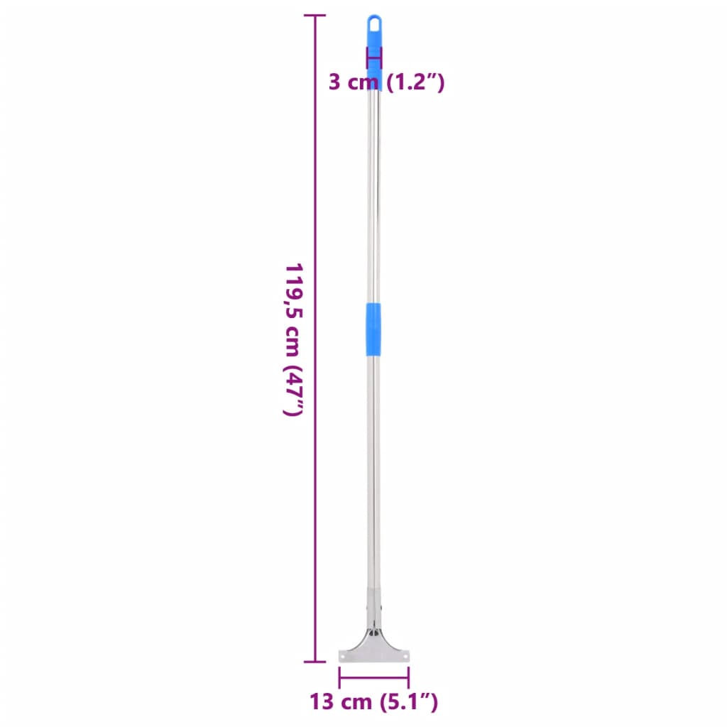 Bodenwischerstiel 119,5 cm aus Stahl und Kunststoff