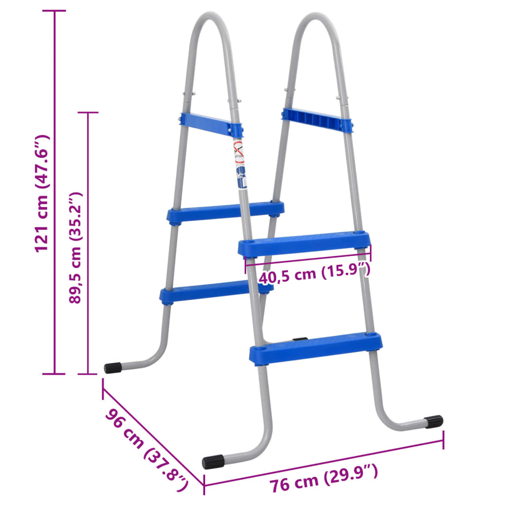 Pool ladder for above ground pool 84 cm steel plastic