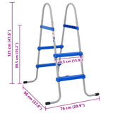 Pool ladder for above ground pool 84 cm steel plastic