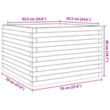 Jardinière 70x70x46 cm bois de pin massif