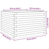 Jardinière 70x70x46 cm bois de pin imprégné