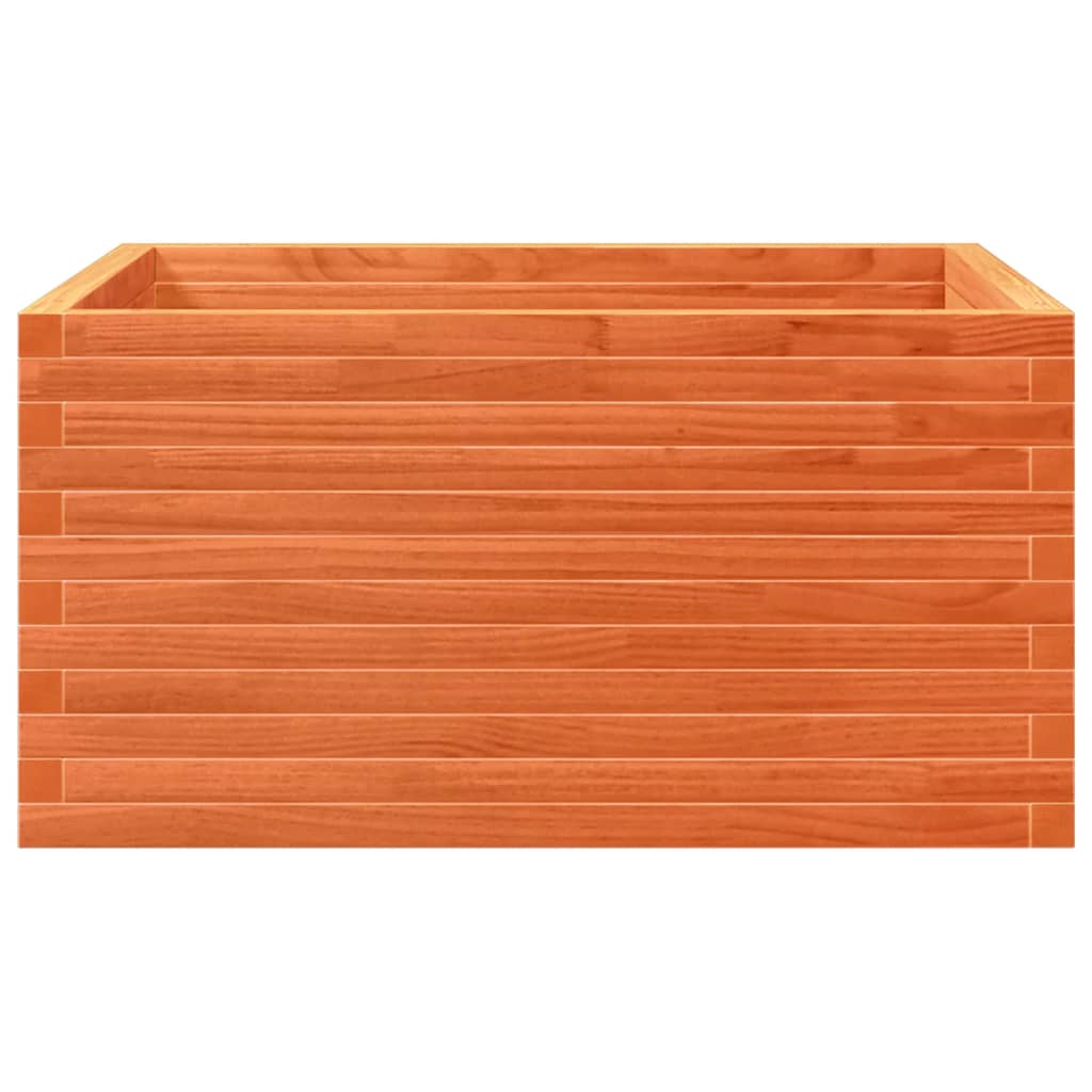 Jardinière cire marron 90x90x46 cm bois de pin massif