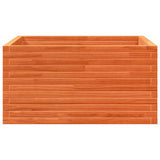 Jardinière cire marron 90x90x46 cm bois de pin massif