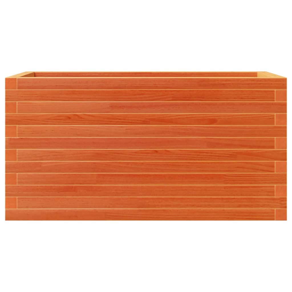 Jardinière cire marron 90x40x46 cm bois de pin massif