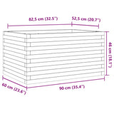 Jardinière 90x60x46 cm bois de pin massif