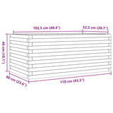 Jardinière 110x60x46 cm bois massif de douglas