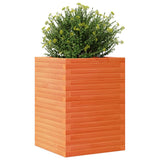 Jardinière cire marron 50x50x68,5 cm bois de pin massif