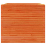 Jardinière cire marron 80x80x68,5 cm bois de pin massif