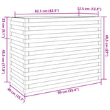 Jardinière blanc 90x40x68,5 cm bois de pin massif