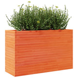 Jardinière cire marron 110x40x68,5 cm bois de pin massif