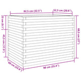 Jardinière 90x60x68,5 cm bois de pin massif