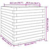 Jardinière 50x50x49,5 cm bois de pin massif