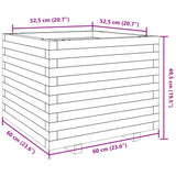 Jardinière 60x60x49,5 cm bois de pin massif