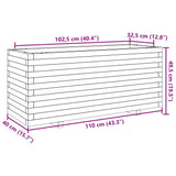 Jardinière 110x40x49,5 cm bois de pin massif