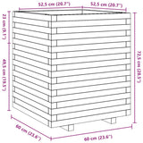 Jardinière 60x60x72,5 cm bois de pin massif