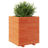 Jardinière cire marron 60x60x72,5 cm bois de pin massif