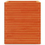 Jardinière cire marron 60x60x72,5 cm bois de pin massif