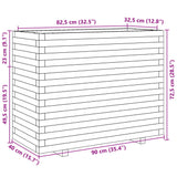 Jardinière 90x40x72,5 cm bois de pin massif