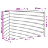 Jardinière 110x40x72,5 cm bois de pin massif