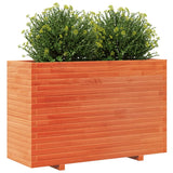 Jardinière cire marron 110x40x72,5 cm bois de pin massif