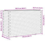 Jardinière 110x40x72,5 cm bois de pin imprégné