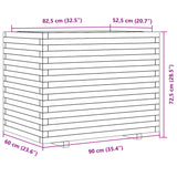 Jardinière 90x60x72,5 cm bois de pin massif