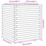 Jardinière 60x60x72 cm bois de pin massif