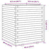 Jardinière cire marron 60x60x72 cm bois de pin massif