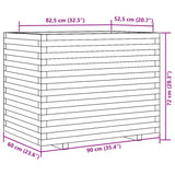 Jardinière 90x60x72 cm bois de pin massif