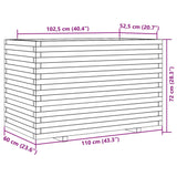 Jardinière 110x60x72 cm bois de pin massif