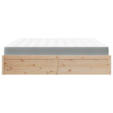 Lit avec matelas 200x200 cm bois massif de pin