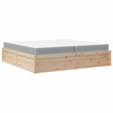 Lit avec matelas 200x200 cm bois massif de pin