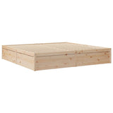 Lit avec matelas 200x200 cm bois massif de pin