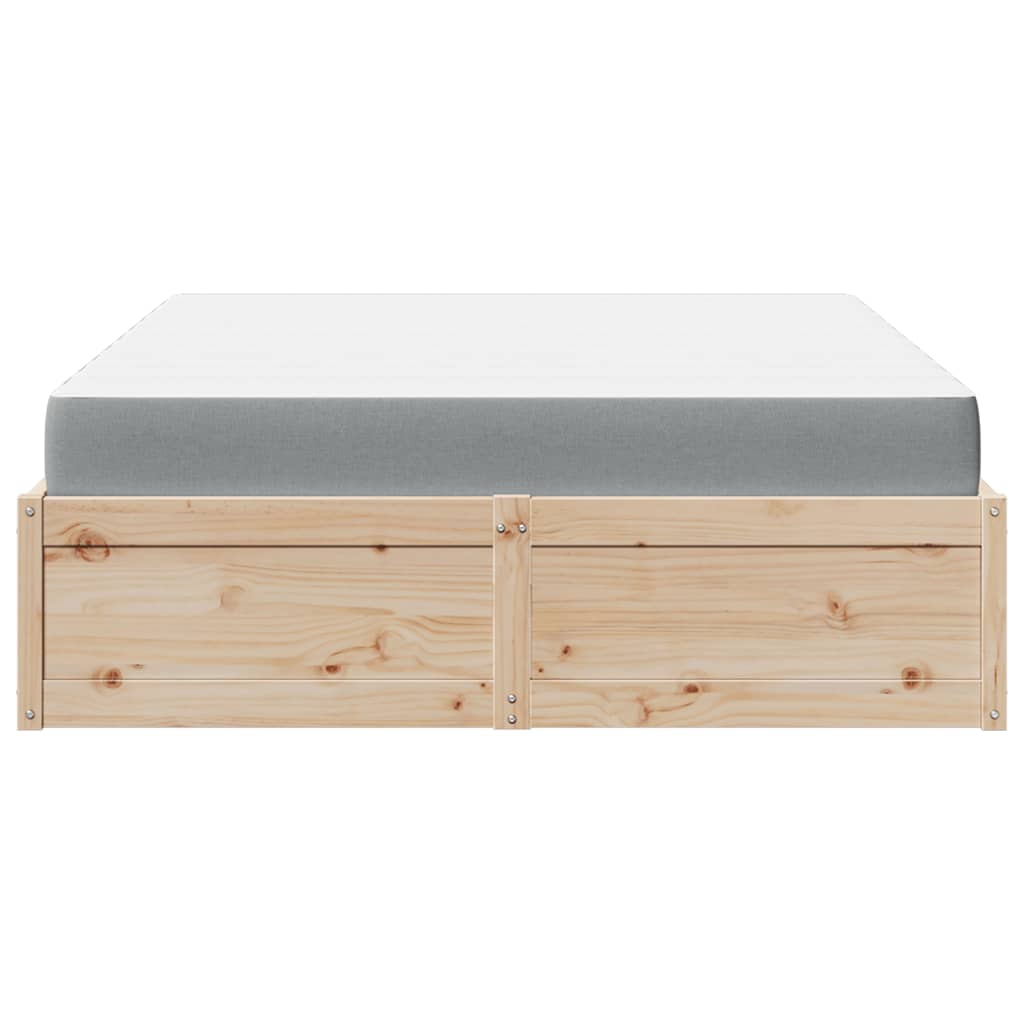 Lit avec matelas 160x200 cm bois de pin massif