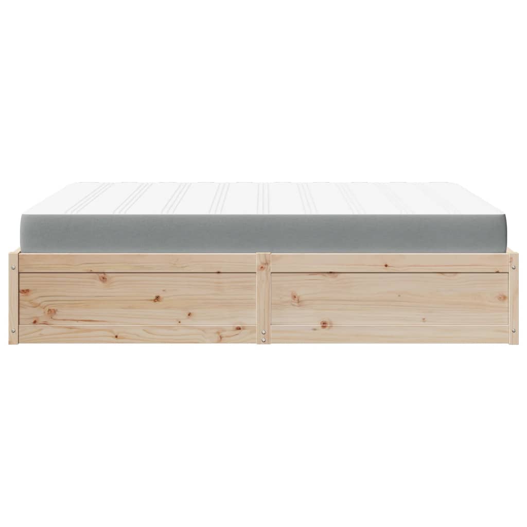 Lit avec matelas 160x200 cm bois de pin massif