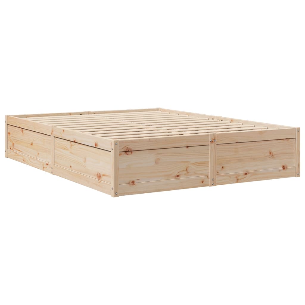 Lit avec matelas 160x200 cm bois de pin massif