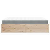 Lit avec matelas 140x200 cm bois massif de pin