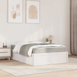 Lit avec matelas blanc 140x190 cm bois massif de pin