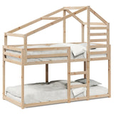 Lit superposé sans matelas 80x200 cm bois de pin massif