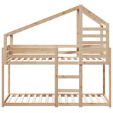 Lit superposé sans matelas 90x200 cm bois de pin massif