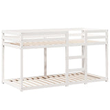 Lit superposé sans matelas blanc 90x200 cm bois de pin massif