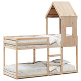 Bunk bed without mattress 80x200 cm solid pine wood