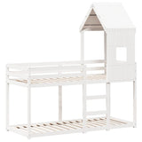 Bunk bed without mattress white 90x200 cm solid pine wood