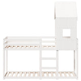 Bunk bed without mattress white 90x200 cm solid pine wood