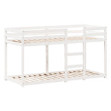 Bunk bed without mattress white 90x200 cm solid pine wood