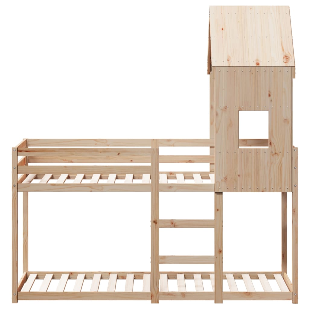 Bunk bed without mattress 90x200 cm solid pine wood