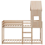 Lit superposé sans matelas 90x190 cm bois de pin massif