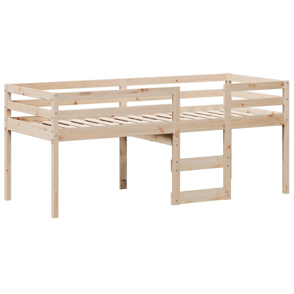 Lit haut sans matelas 80x200 cm bois de pin massif