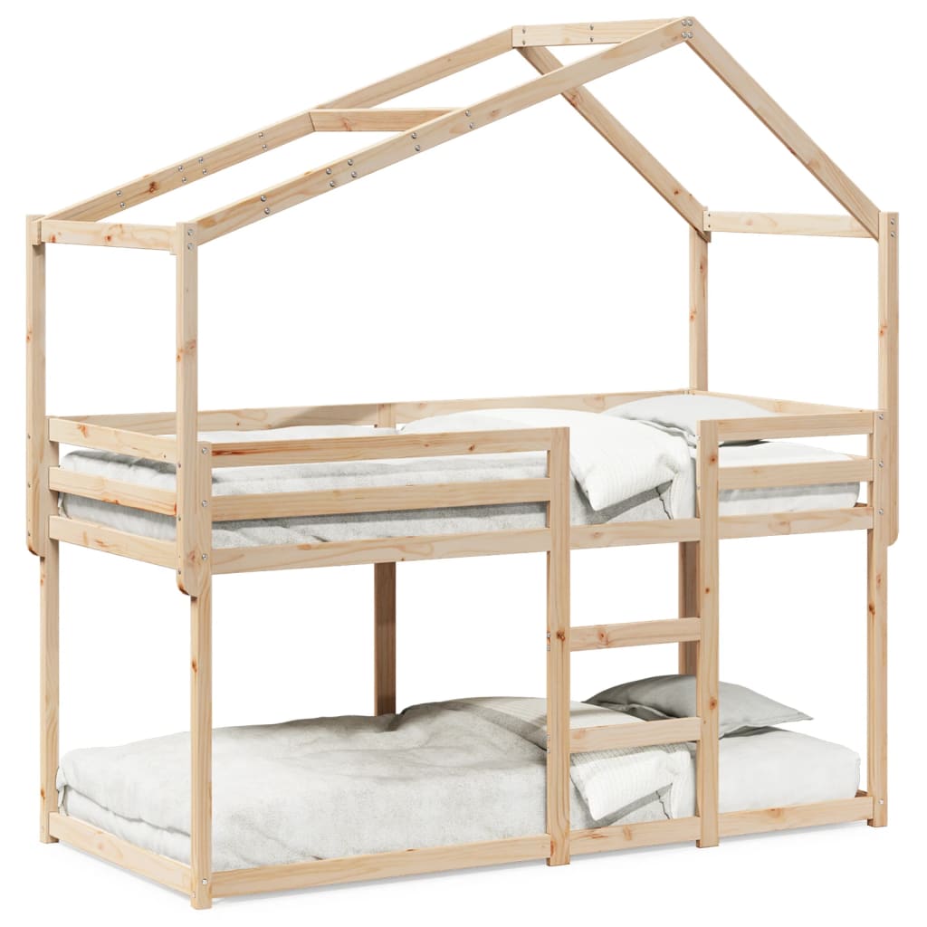 Bunk bed without mattress 90x200 cm solid pine wood