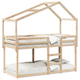 Bunk bed without mattress 90x200 cm solid pine wood